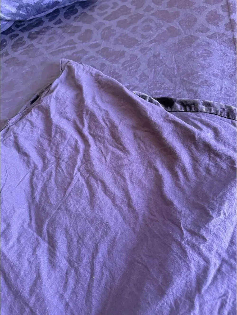 Z Gallerie Queen Duvet Cover Purple Velvet + 3 Euro Shams 26x26